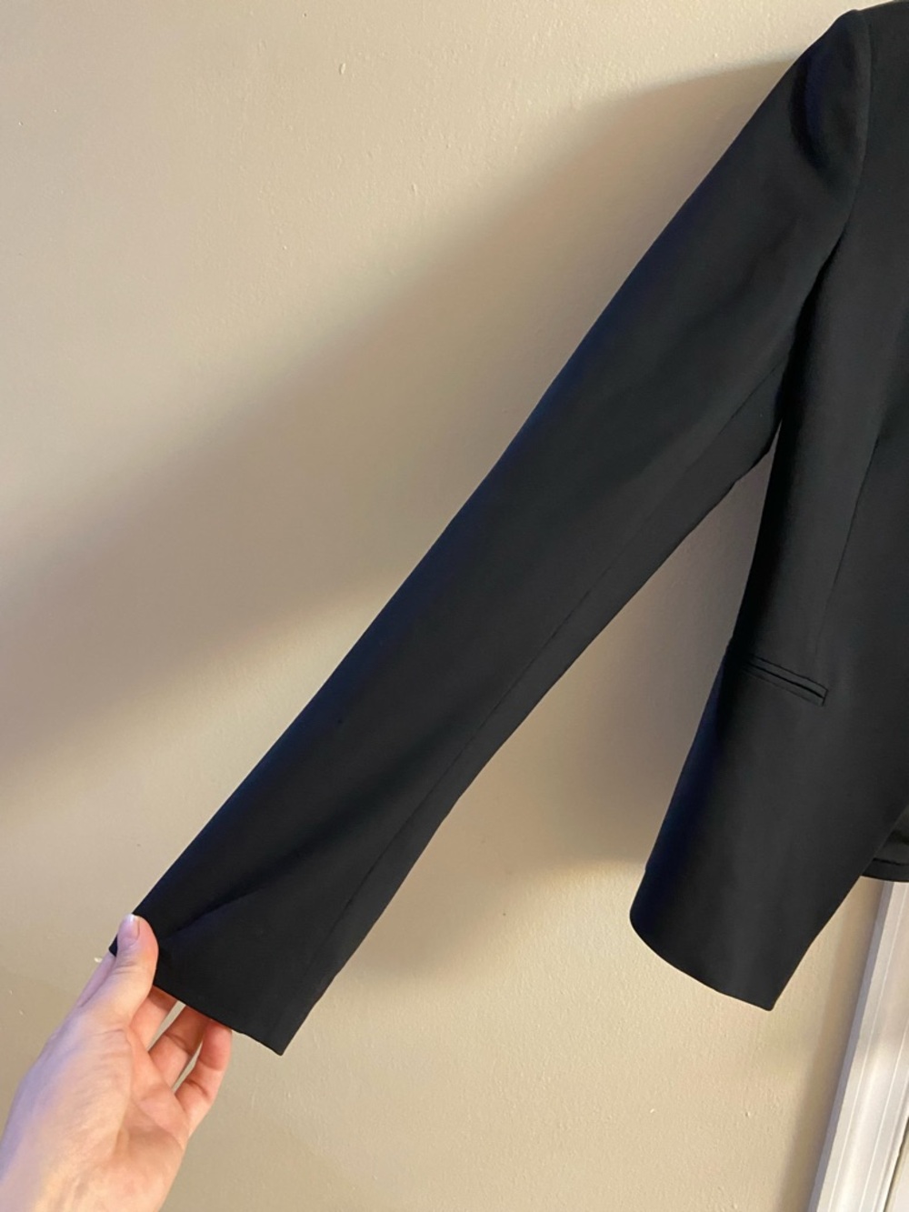 Theory Lanai blazer black virgin wool Sz 8 - Picture 7 of 9